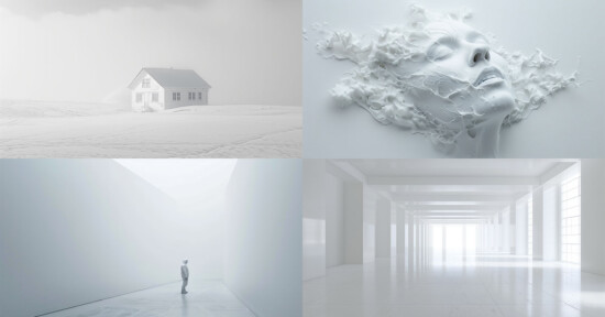 AI white backdrop